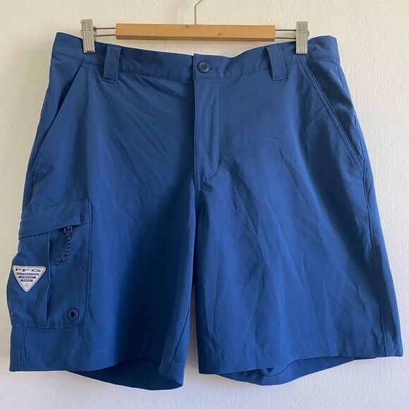 Columbia PFG blue Shorts Size 34 Cargo Sporty Athleisure - Picture 1 of 7